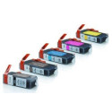 Pack de 5 GENERIQUES CANON PGI-520+CLI-521B+C+M+Y