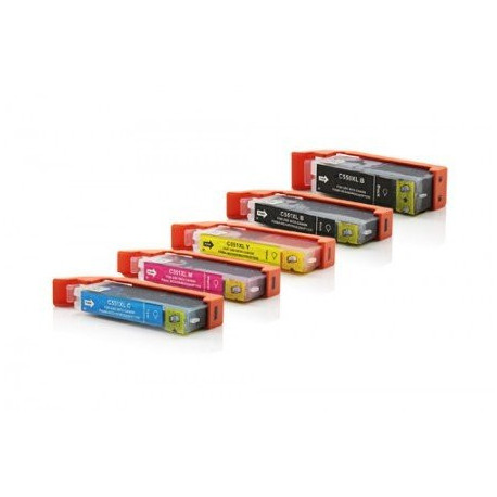 Pack de 5 COMPATIBLES Canon PGI550XL/ CLI551XL - AVEC PUCE