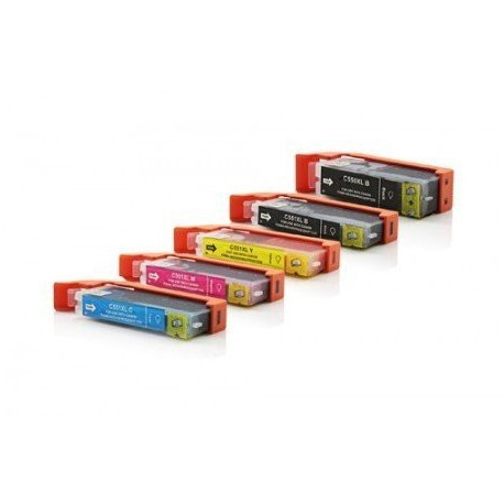 PACK de 5 COMPATIBLES Canon PGI-580XXL+ 581 XXL (Bk+C+M+Y)